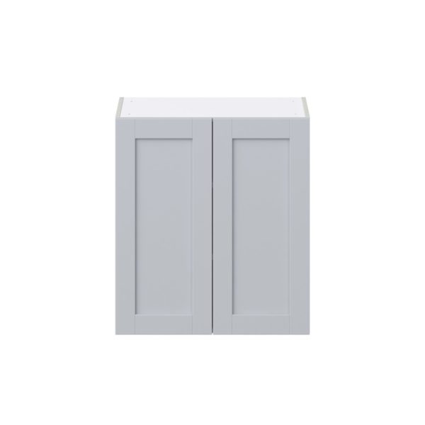 Sea Holly Light Gray  Shaker Assembled Wall  Cabinet (27 in. W X 30 in. H X 14 in. D)