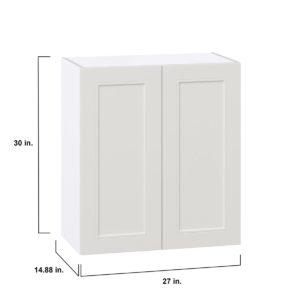 Wisteria Painted Light Gray Recessed Assembled Wall  Cabinet (27 in. W X 30 in. H X 14 in. D)