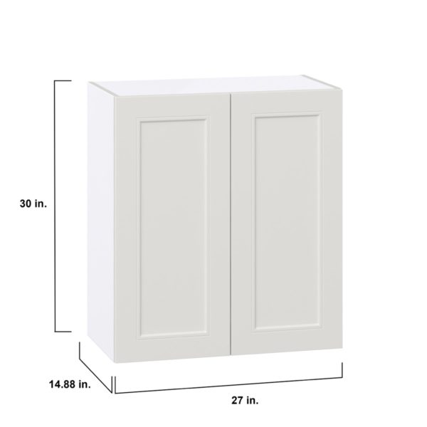 Wisteria Painted Light Gray Recessed Assembled Wall  Cabinet (27 in. W X 30 in. H X 14 in. D)