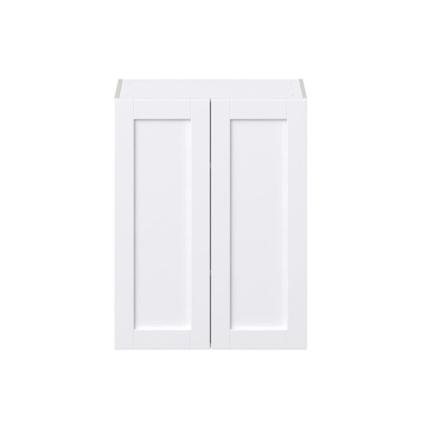 Dahlia Bright White  Shaker Assembled Wall  Cabinet (27 in. W X 35 in. H X 14 in. D)