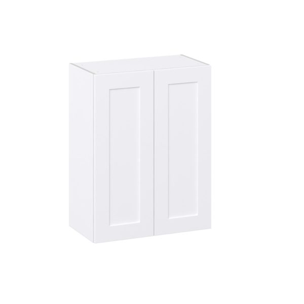 Jasmine Painted Warm White  Shaker Assembled Wall  Cabinet (27 in. W X 35 in. H X 14 in. D)