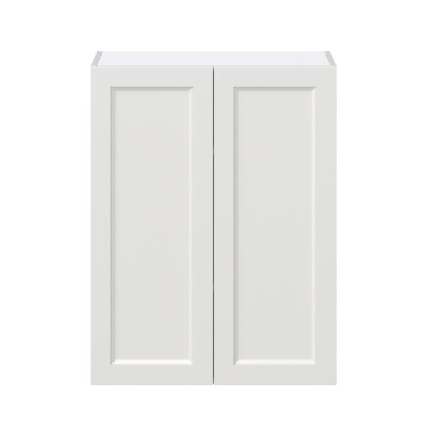 Magnolia Painted Bright White Recessed Assembled Wall  Cabinet (27 in. W X 35 in. H X 14 in. D)