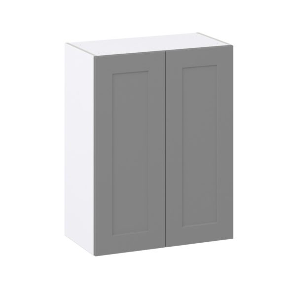 Willow Painted Slate Gray  Shaker Assembled Wall  Cabinet (27 in. W X 35 in. H X 14 in. D)