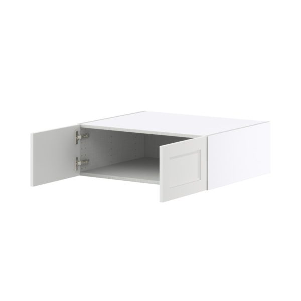 Magnolia Painted Bright White Recessed Assembled Deep Wall Bridge Cabinet (30 in. W X 10 in. H X 24 in. D)