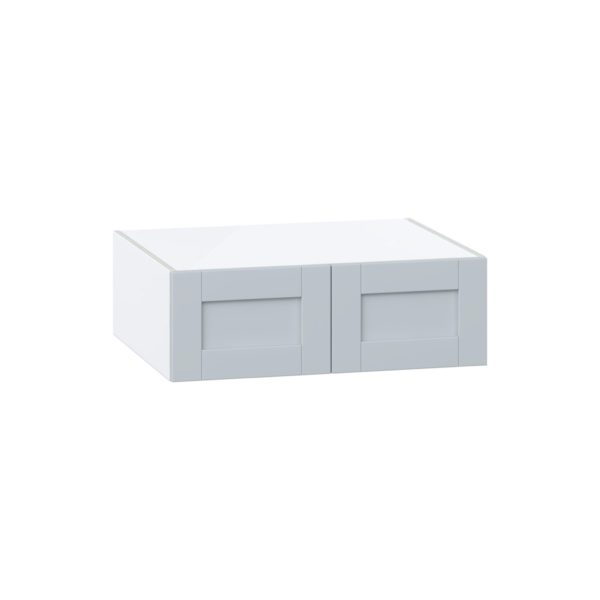 Sea Holly Light Gray  Shaker Assembled Deep Wall Bridge Cabinet (30 in. W X 10 in. H X 24 in. D)