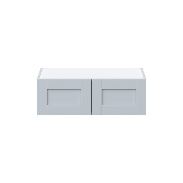 Sea Holly Light Gray  Shaker Assembled Deep Wall Bridge Cabinet (30 in. W X 10 in. H X 24 in. D)