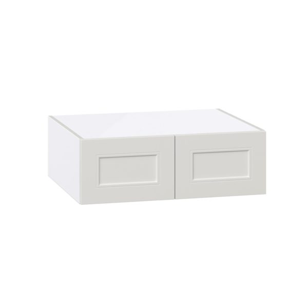 Wisteria Painted Light Gray Recessed Assembled Deep Wall Bridge Cabinet (30 in. W X 10 in. H X 24 in. D)