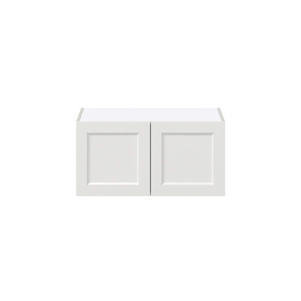 Magnolia Painted Bright White Recessed Assembled Deep Wall Bridge Cabinet (30 in. W X 15 in. H X 24 in. D)