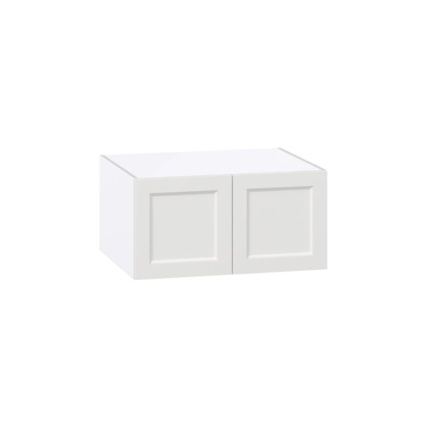 Magnolia Painted Bright White Recessed Assembled Deep Wall Bridge Cabinet (30 in. W X 15 in. H X 24 in. D)