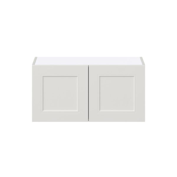 Wisteria Painted Light Gray Recessed Assembled Wall Bridge  Cabinet (30 in. W X 15 in. H X 14 in. D)