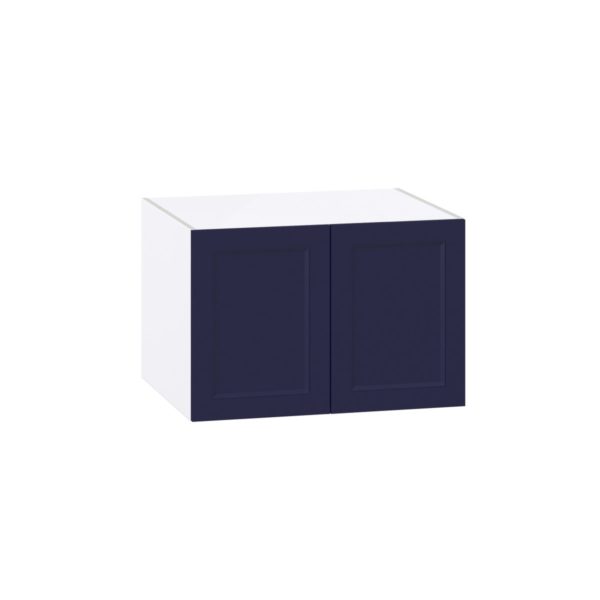 Camellia Painted Midnight Blue Recessed Assembled Deep Wall Bridge Cabinet (30 in. W x 20 in. H x 24 in. D)