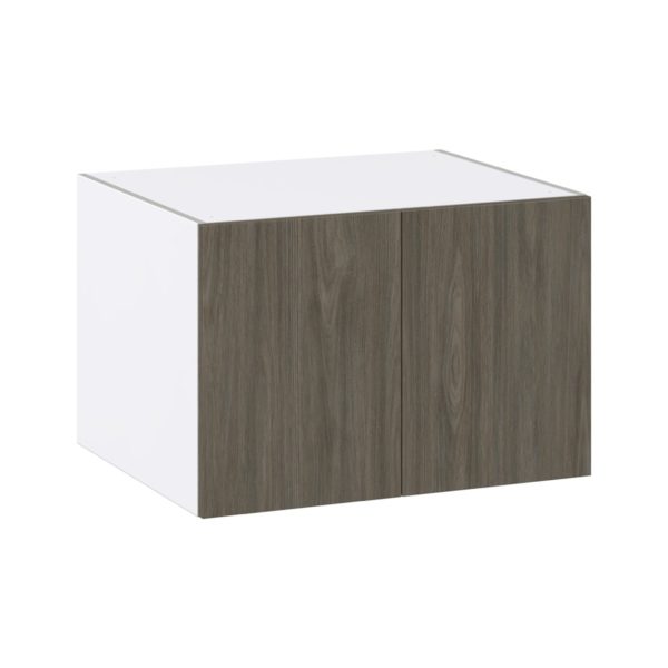 Cordyline Textured Slab Walnut Assembled Deep Wall Bridge Cabinet (30 in. W x 20 in. H x 24 in. D)