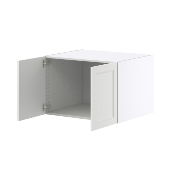 Magnolia Painted Bright White Recessed Assembled Deep Wall Bridge Cabinet (30 in. W x 20 in. H x 24 in. D)