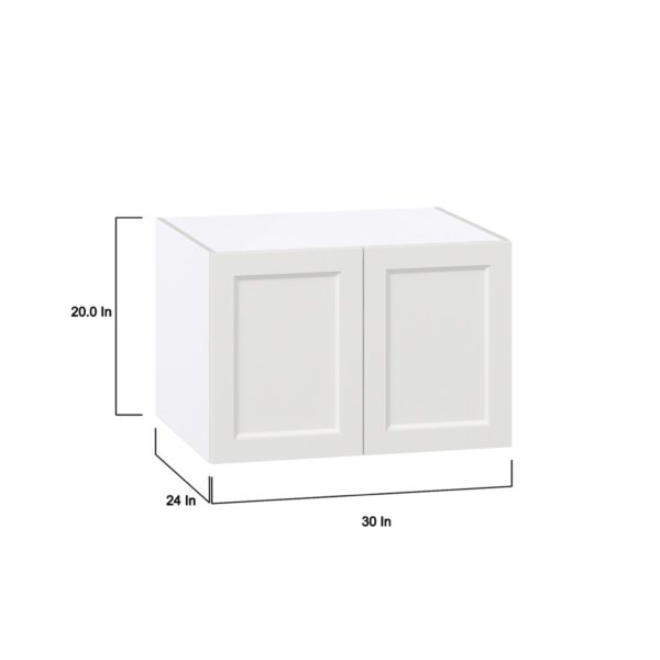 Magnolia Painted Bright White Recessed Assembled Deep Wall Bridge Cabinet (30 in. W x 20 in. H x 24 in. D)