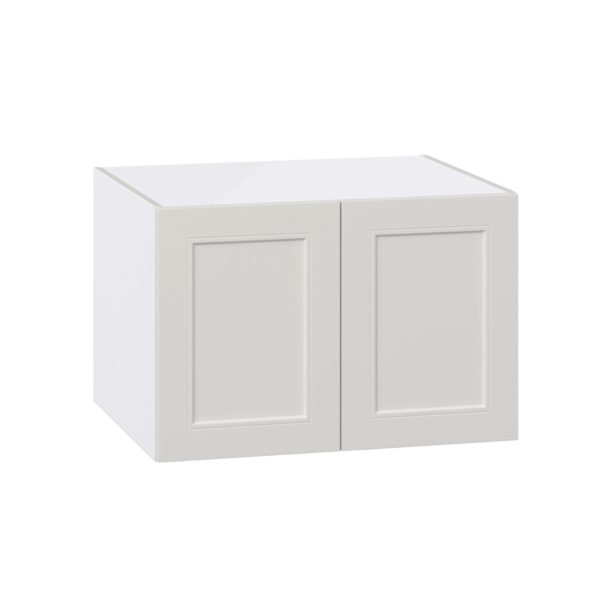 Wisteria Painted Light Gray Recessed Assembled Deep Wall Bridge Cabinet (30 in. W x 20 in. H x 24 in. D)