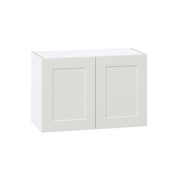 Wisteria Painted Light Gray Recessed Assembled  Wall Bridge Cabinet (30 in. W X 20 in. H X 14 in. D)