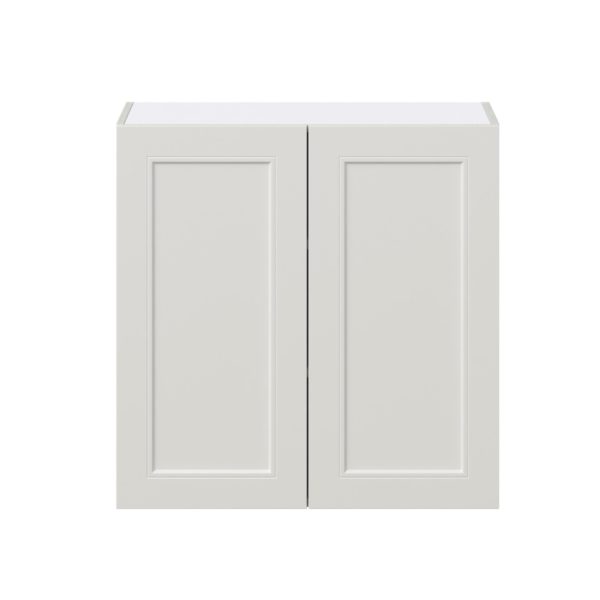 Wisteria Painted Light Gray Recessed Assembled Wall  Cabinet with 2 Full High Doors (30 in. W x 30 in. H x 14 in. D)