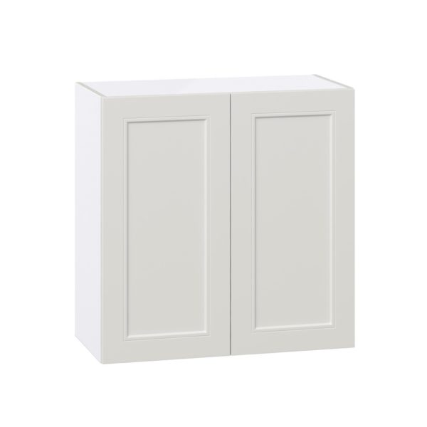 Wisteria Painted Light Gray Recessed Assembled Wall  Cabinet with 2 Full High Doors (30 in. W x 30 in. H x 14 in. D)