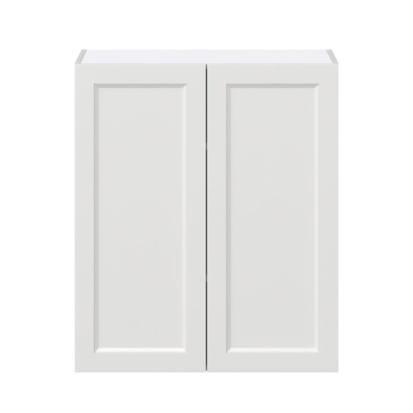 Magnolia Painted Bright White Recessed Assembled Wall  Cabinet with 2 Full High Doors (30 in. W x 35 in. H x 14 in. D)