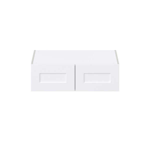 Jasmine Painted Warm White  Shaker Assembled Full High Door Deep Wall Bridge  Cabinet (33 in. W X 10 in. H X 24 in. D)