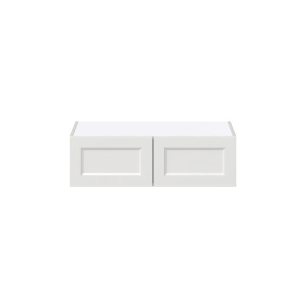 Magnolia Painted Bright White Recessed Assembled Full High Door Deep Wall Bridge  Cabinet (33 in. W X 10 in. H X 24 in. D)