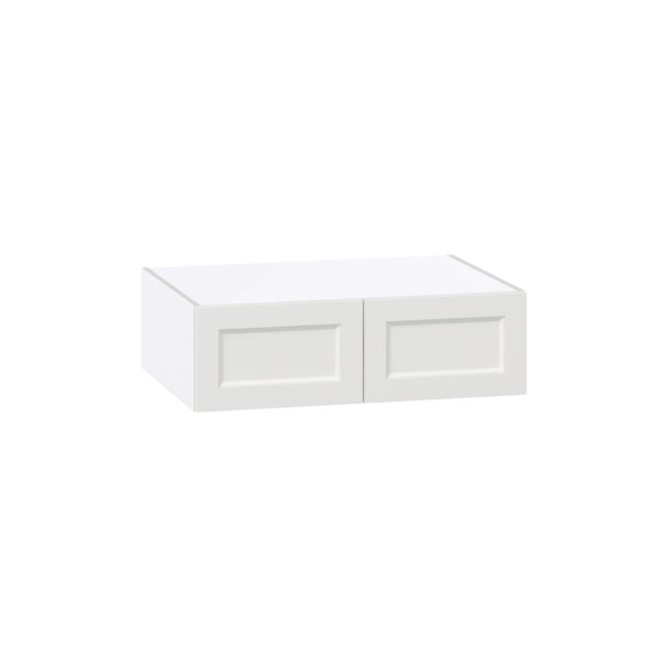 Magnolia Painted Bright White Recessed Assembled Full High Door Deep Wall Bridge  Cabinet (33 in. W X 10 in. H X 24 in. D)