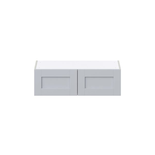 Sea Holly Light Gray  Shaker Assembled Wall Bridge  Cabinet (33 in. W X 10 in. H X 14 in. D)