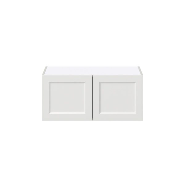 Magnolia Painted Bright White Recessed Assembled Deep Wall Bridge  Cabinet (33 in. W X 15 in. H X 24 in. D)