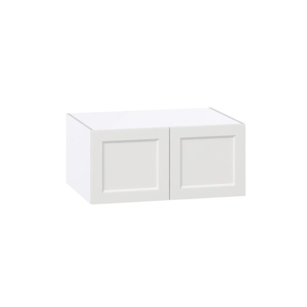 Magnolia Painted Bright White Recessed Assembled Deep Wall Bridge  Cabinet (33 in. W X 15 in. H X 24 in. D)