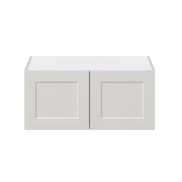 Wisteria Painted Light Gray Recessed Assembled Deep Wall Bridge  Cabinet (33 in. W X 15 in. H X 24 in. D)