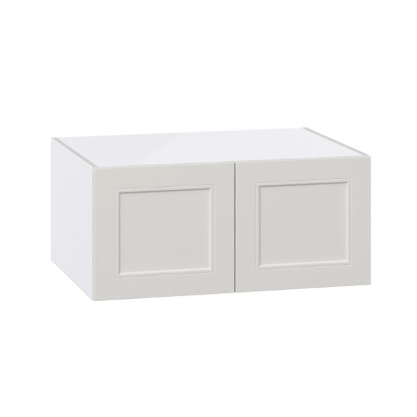 Wisteria Painted Light Gray Recessed Assembled Deep Wall Bridge  Cabinet (33 in. W X 15 in. H X 24 in. D)