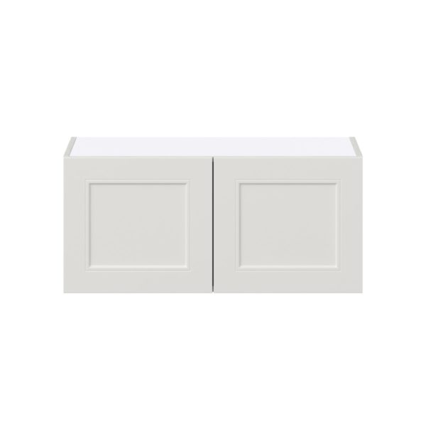 Wisteria Painted Light Gray Recessed Assembled Wall Bridge  Cabinet (33 in. W X 15 in. H X 14 in. D)