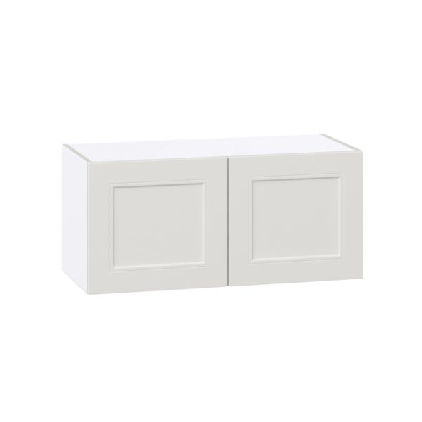 Wisteria Painted Light Gray Recessed Assembled Wall Bridge  Cabinet (33 in. W X 15 in. H X 14 in. D)