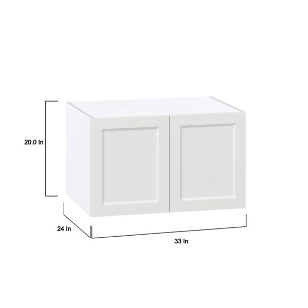 Magnolia Painted Bright White Recessed Assembled Deep Wall Bridge  Cabinet (33 in. W X 15 in. H X 24 in. D)