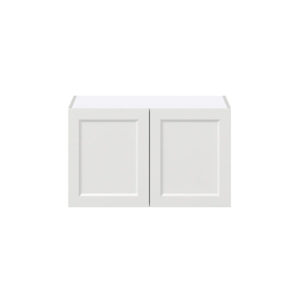 Magnolia Painted Bright White Recessed Assembled Deep Wall Bridge  Cabinet (33 in. W X 15 in. H X 24 in. D)