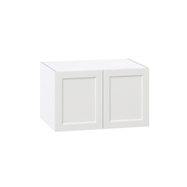 Magnolia Painted Bright White Recessed Assembled Deep Wall Bridge  Cabinet (33 in. W X 15 in. H X 24 in. D)