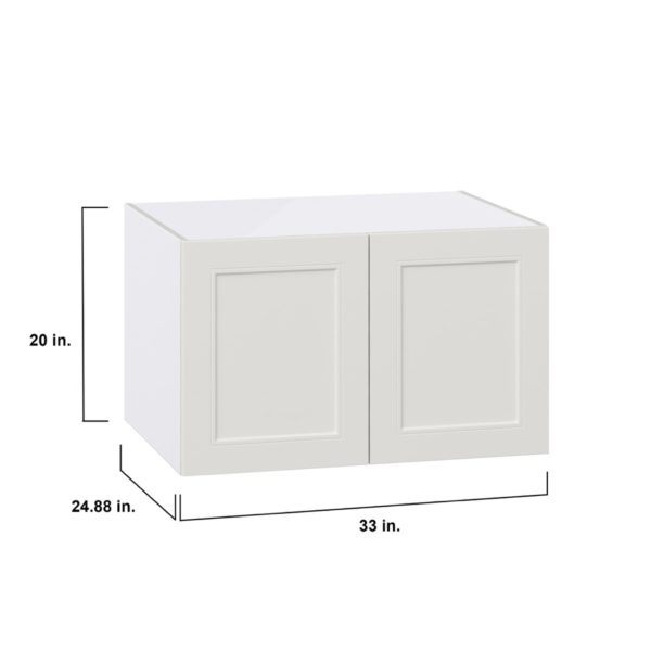 Wisteria Painted Light Gray Recessed Assembled Deep Wall Bridge  Cabinet (33 in. W X 15 in. H X 24 in. D)