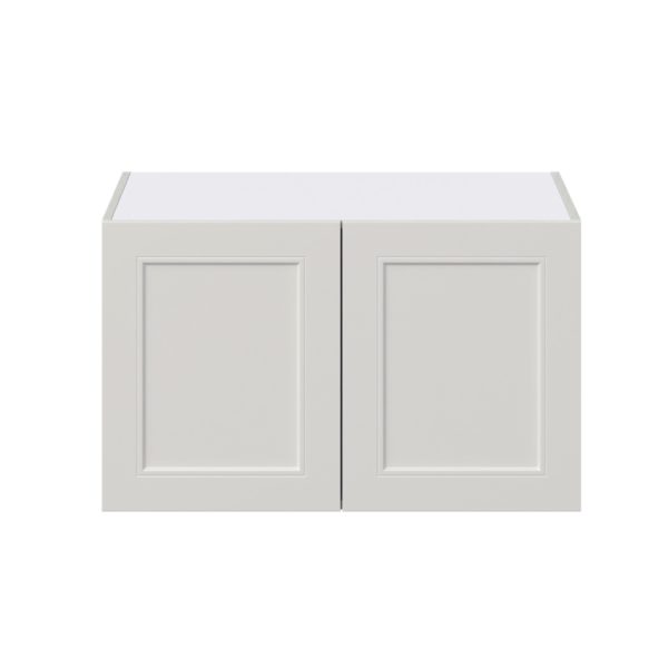 Wisteria Painted Light Gray Recessed Assembled Deep Wall Bridge  Cabinet (33 in. W X 15 in. H X 24 in. D)