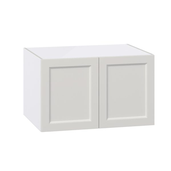 Wisteria Painted Light Gray Recessed Assembled Deep Wall Bridge  Cabinet (33 in. W X 15 in. H X 24 in. D)