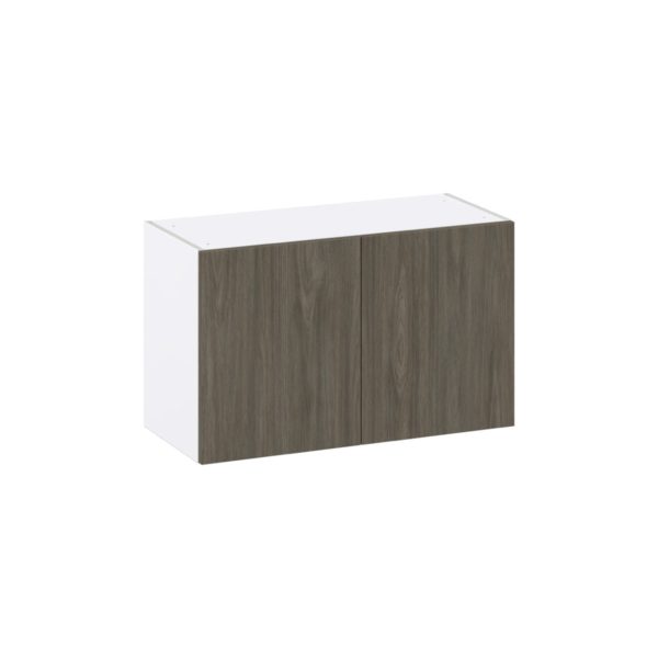 Cordyline Textured Slab Walnut Assembled Wall Bridge  Cabinet (33 in. W X 20 in. H X 14 in. D)