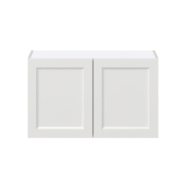 Magnolia Painted Bright White Recessed Assembled Wall Bridge  Cabinet (33 in. W X 20 in. H X 14 in. D)