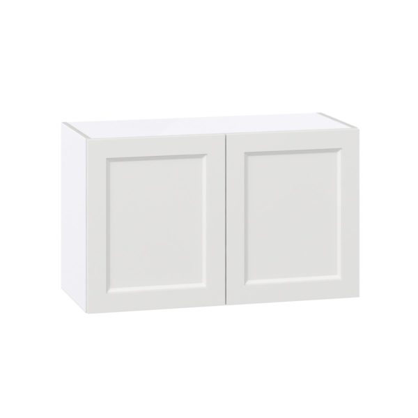 Magnolia Painted Bright White Recessed Assembled Wall Bridge  Cabinet (33 in. W X 20 in. H X 14 in. D)