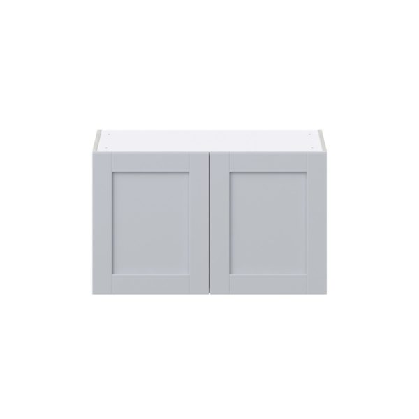 Sea Holly Light Gray  Shaker Assembled Wall Bridge  Cabinet (33 in. W X 20 in. H X 14 in. D)