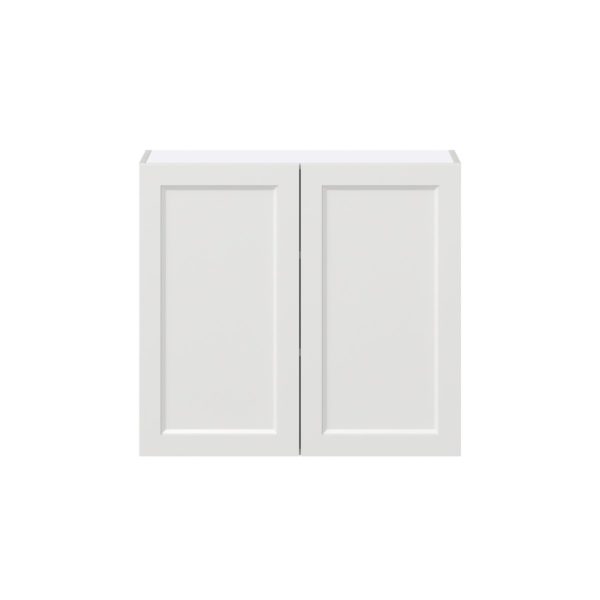 Magnolia Painted Bright White Recessed Assembled Wall  Cabinet (33 in. W X 30 in. H X 14 in. D)