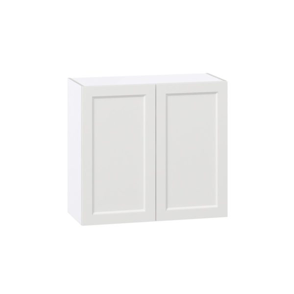 Magnolia Painted Bright White Recessed Assembled Wall  Cabinet (33 in. W X 30 in. H X 14 in. D)