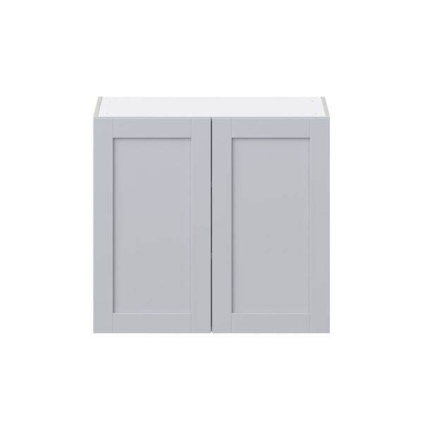 Sea Holly Light Gray  Shaker Assembled Wall  Cabinet (33 in. W X 30 in. H X 14 in. D)