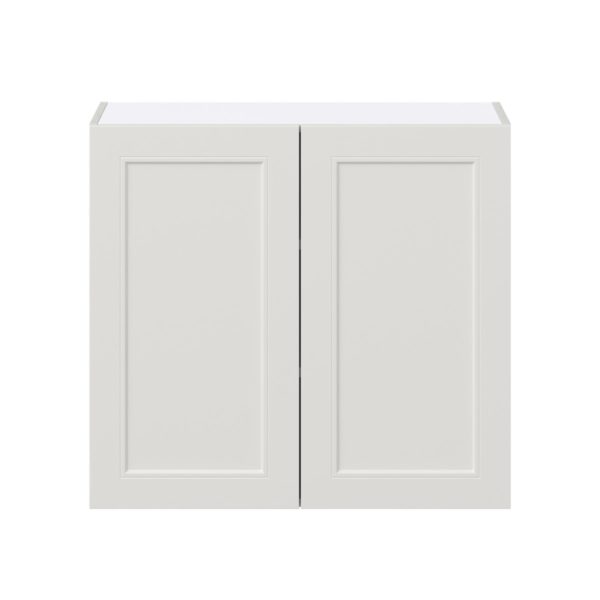 Wisteria Painted Light Gray Recessed Assembled Wall  Cabinet (33 in. W X 30 in. H X 14 in. D)