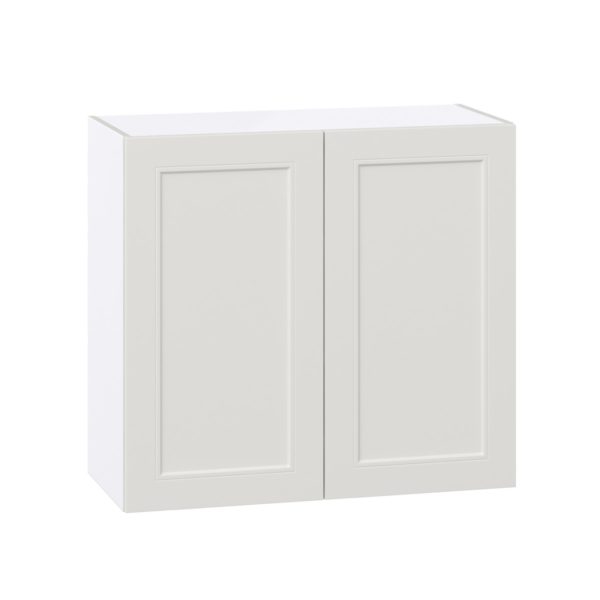 Wisteria Painted Light Gray Recessed Assembled Wall  Cabinet (33 in. W X 30 in. H X 14 in. D)