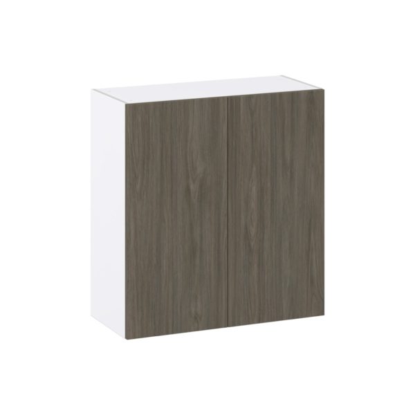 Cordyline Textured Slab Walnut Assembled Wall  Cabinet (33 in. W X 35 in. H X 14 in. D)