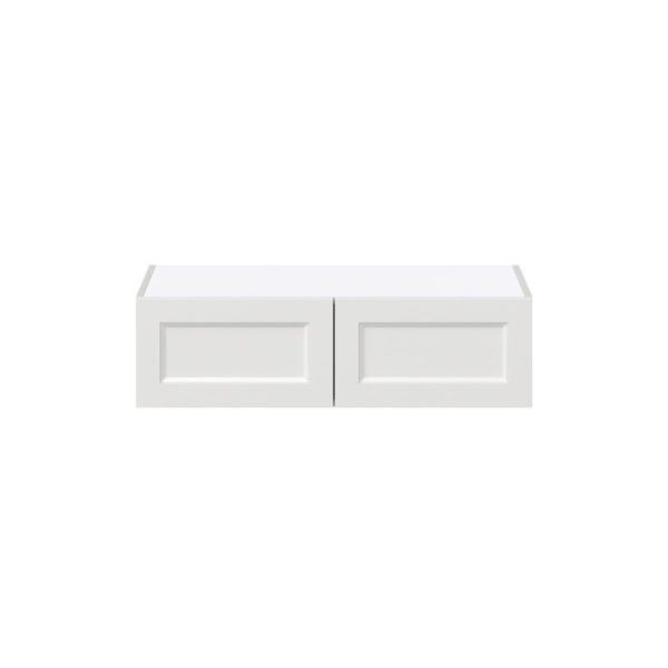 Magnolia Painted Bright White Recessed Assembled Deep Wall Bridge Cabinet (36 in. W X 10 in. H X 24 in. D)